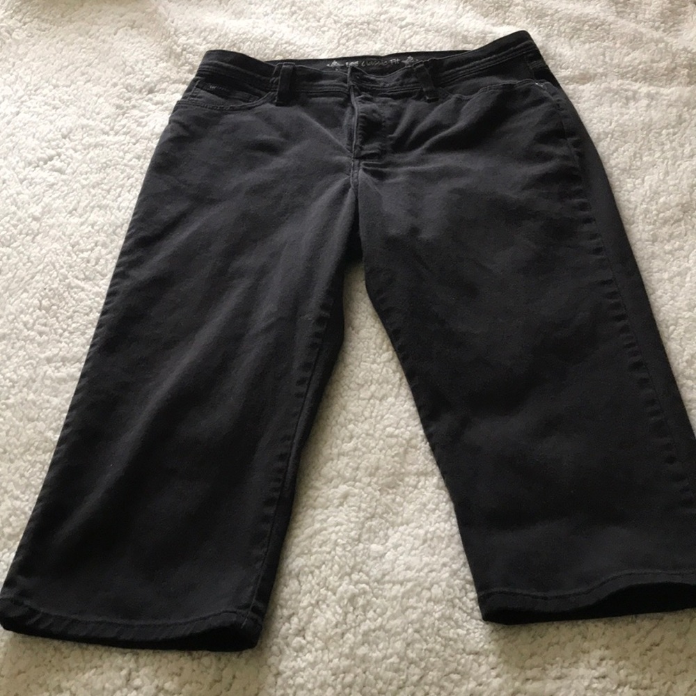 Capri jean shorts